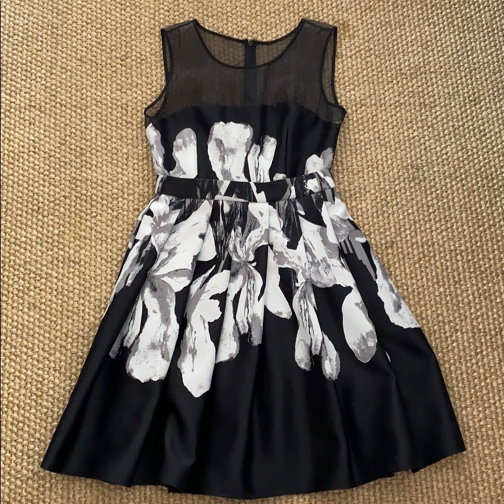 Black and white cocktail dress